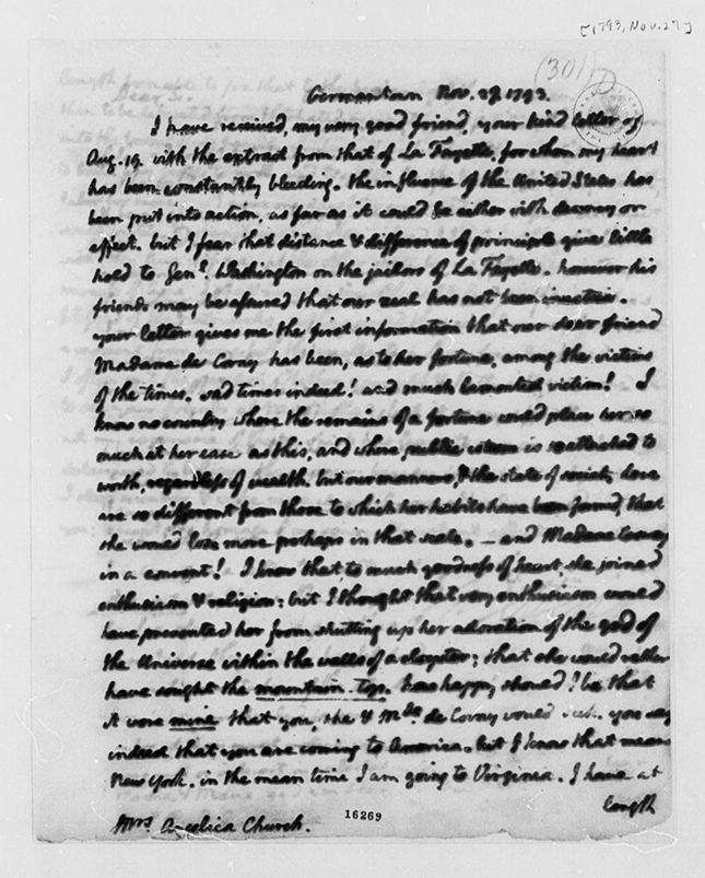 Jefferson Letter of Nov. 27, 1793