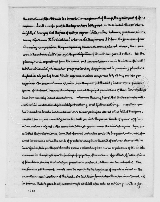 Jefferson Letter of Oct. 12. 1786