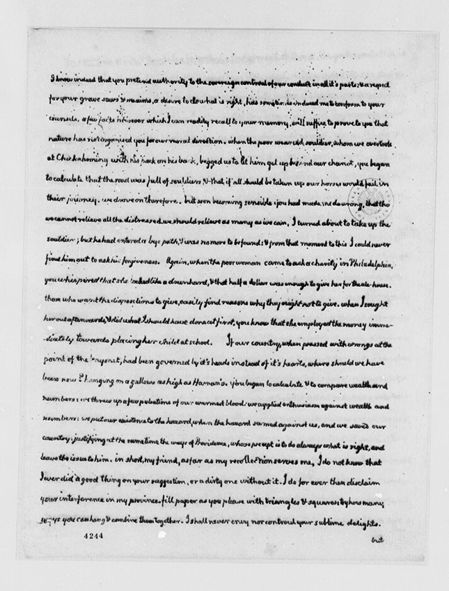 Jefferson Letter of Oct. 12, 1786