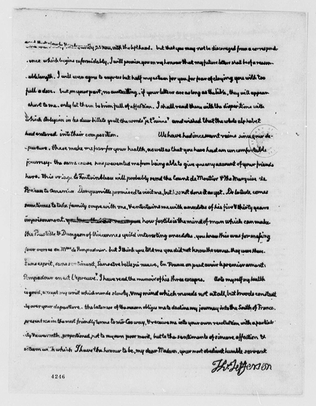 Jefferson Letter of Oct. 12, 1786
