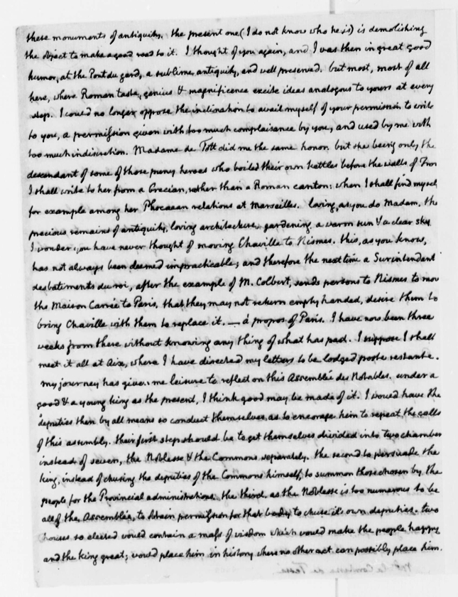 Jefferson Letter of March 20, 1787