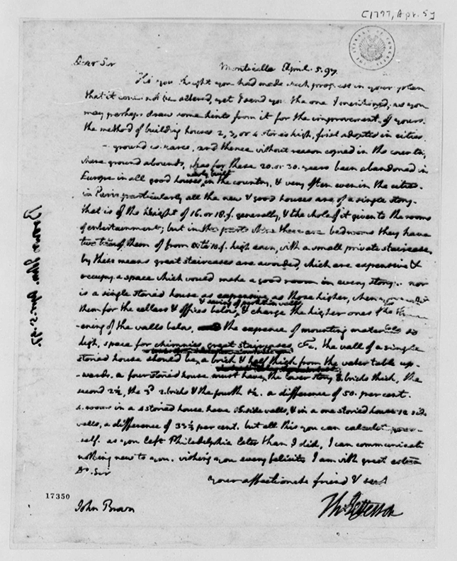 Jefferson Letter of April 5, 1797