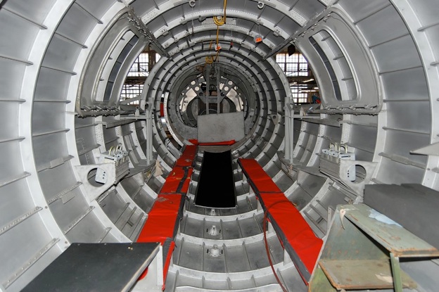 Memphis Belle, April, 2009: Waist Section Under Restoration