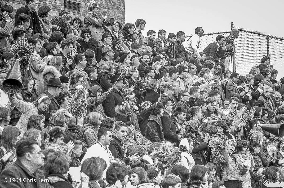 High School Football Fans, Leonia, New Jersey, USA (1964)
