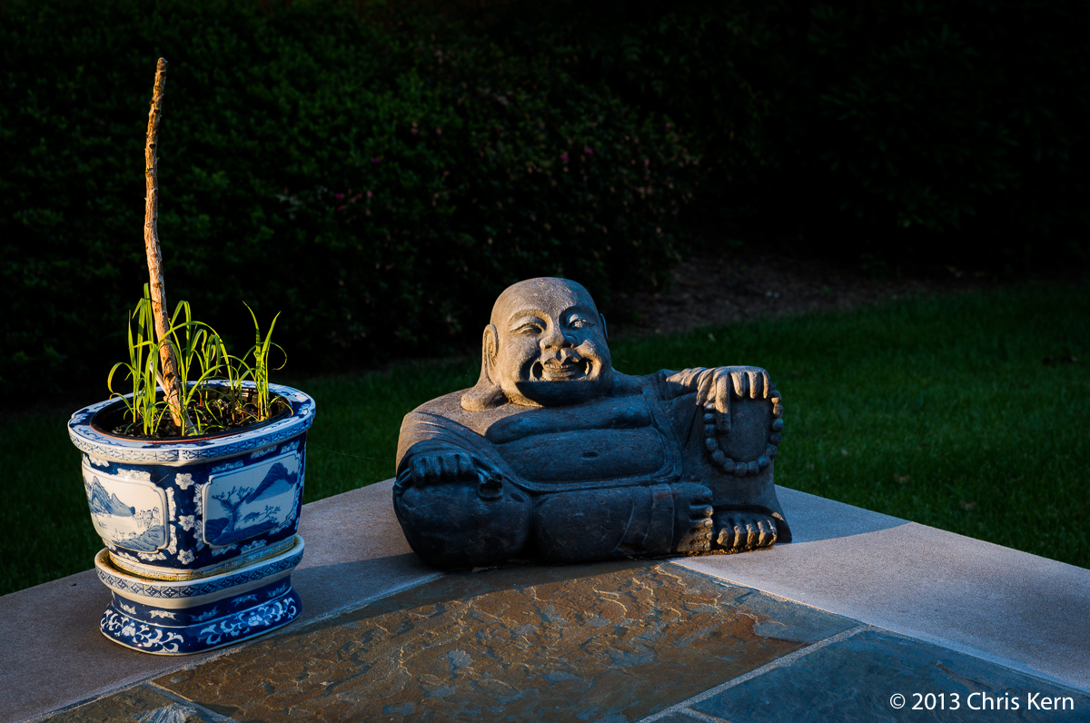 Happy Buddha on the Patio, Rockville, Maryland, USA (2013)