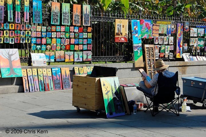 Painter on Jackson Square, New Orleans, Louisiana, USA (2009)