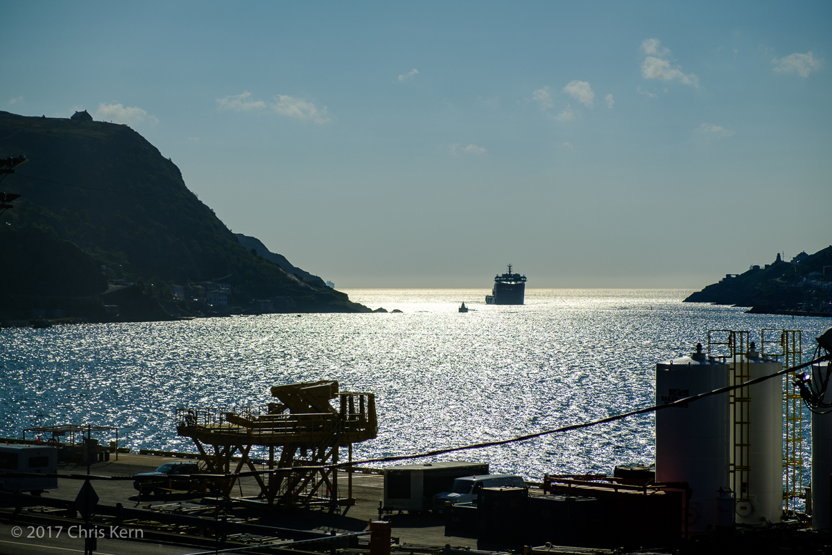 Ship in ‘the Narrows’, St. John’s, Newfoundland, Canada (2017)