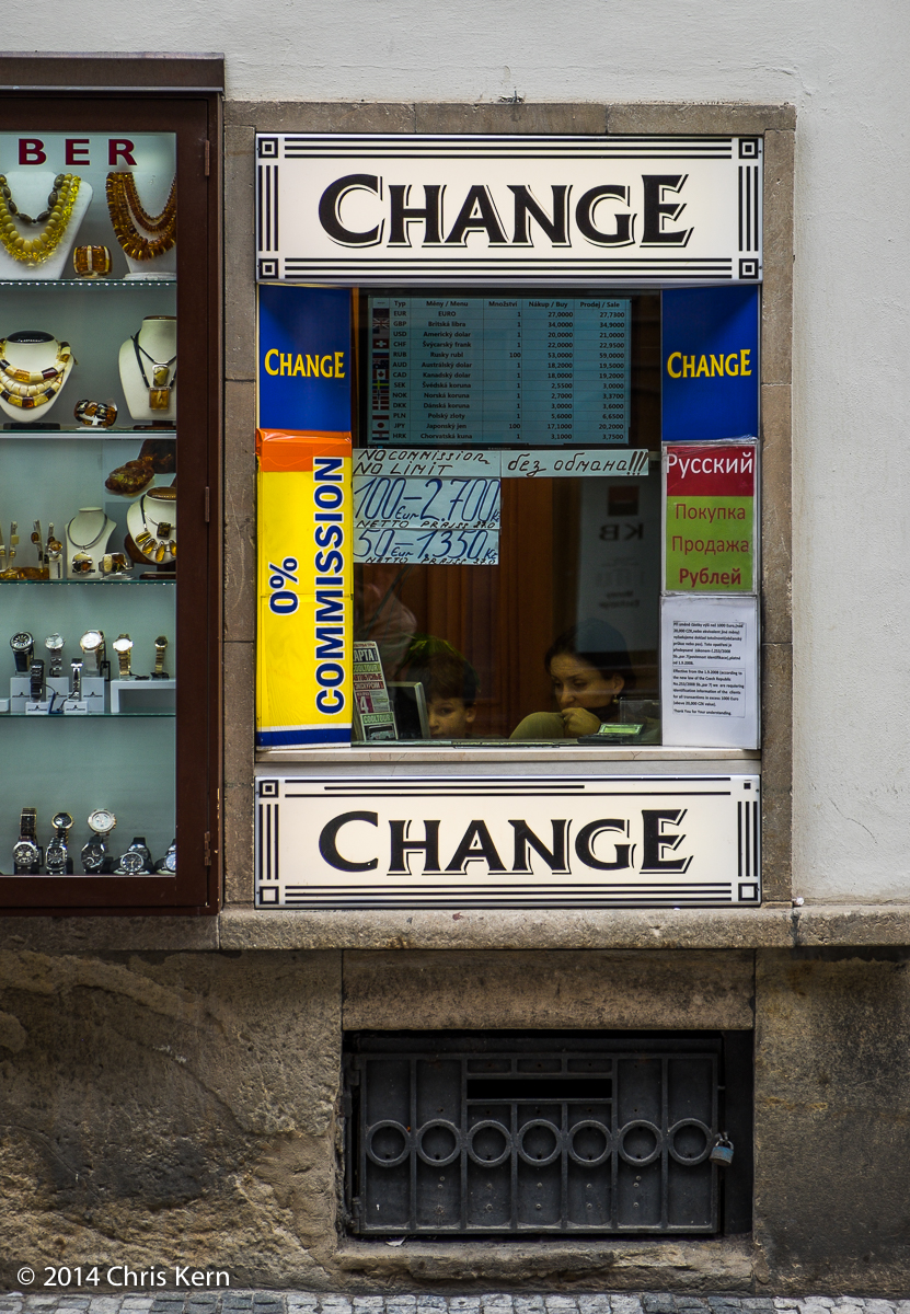 Currency Exchange Booth, Staré Město, Prague, Czech Republic (2014)